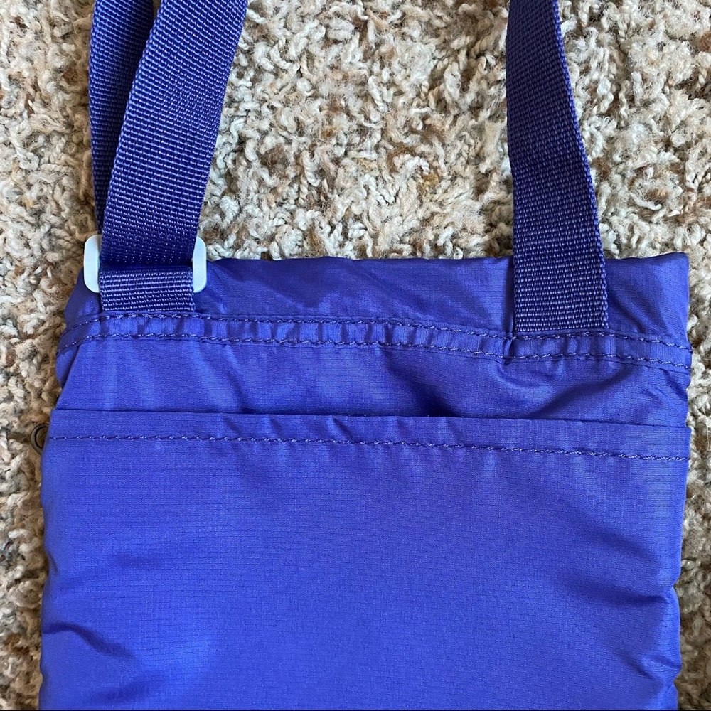 Purple Eddie Bauer Connect 3-Zip Travel Bag Crossbody Errand Purse Bag - Picture 10 of 13